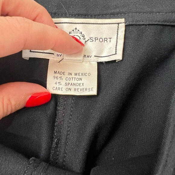 ST. John Sport Women's Activewear Pant Elastic Waist Side Zip Navy‎ Blue Size 4 - Picture 13 of 15